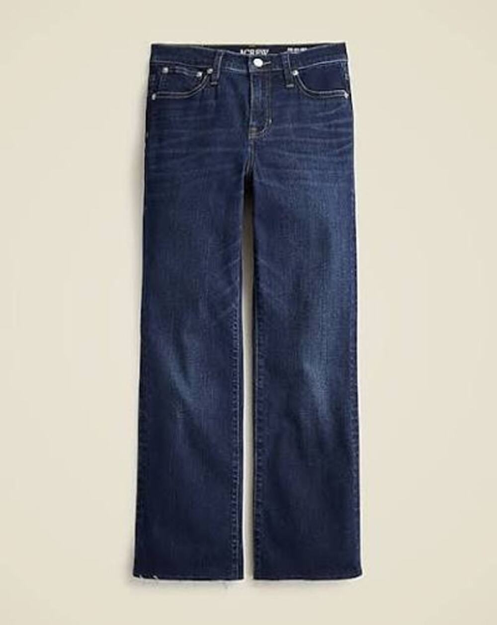 J. Crew Women's Mid-Rise Relaxed Straight Jeans Denim Rigid Blue Size T28 NWT